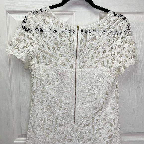 Lilly Pulitzer MarieKate White Battenburg Lace Shift Dress Large 12 - 14 - Picture 9 of 13